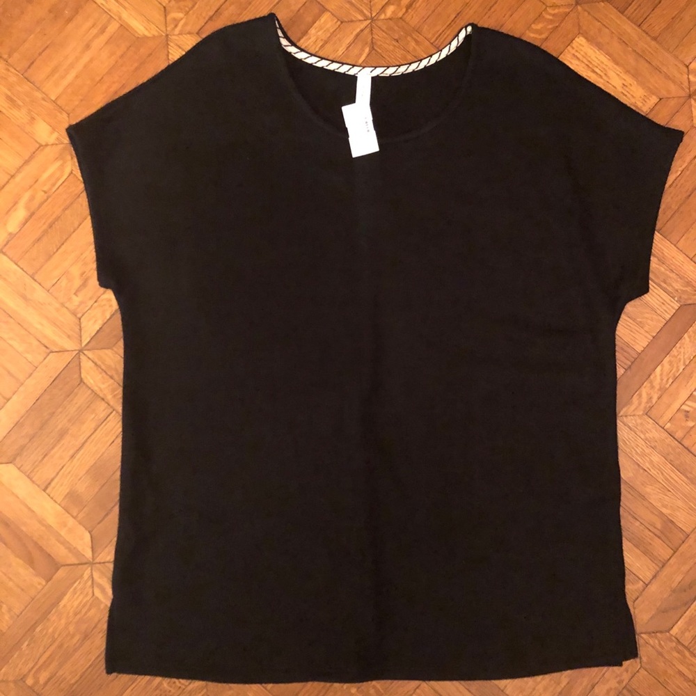Honeyme Black Tunic Sweater L Large •NWT•
